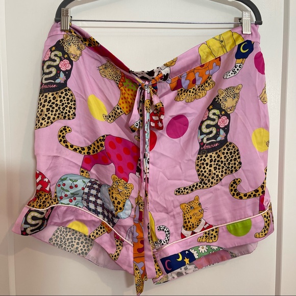 NWOT KAREN MABON Luxury Silk Pajama Set - Pink Leopards - Neiman Marcus 3XL - Picture 5 of 7
